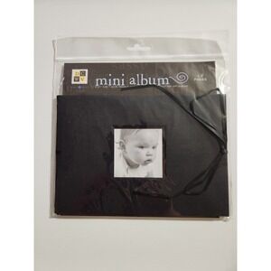 DCWV‎ MINI ALBUM BLACK MINI ALBUM W/ TIE 12 PAGES~GREEN~ALBUM~NEW